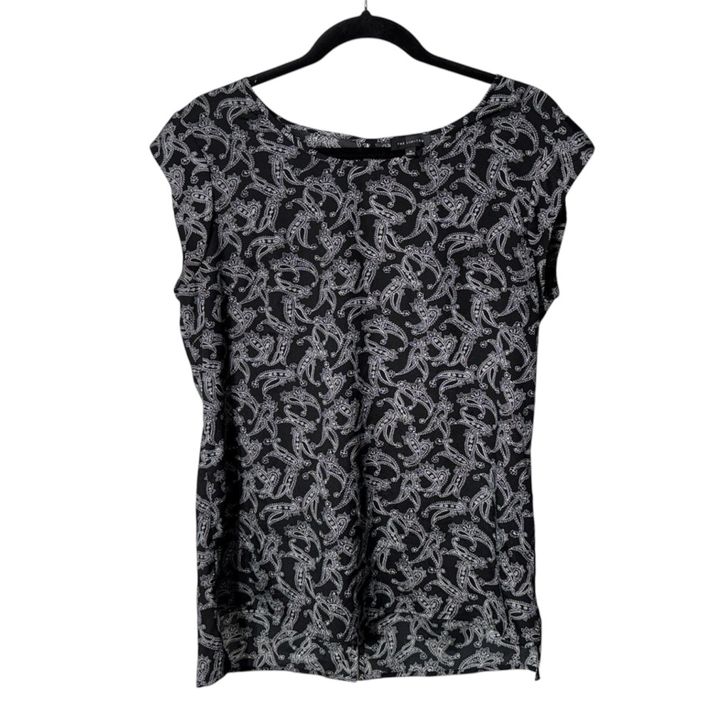 The Limited Black and White Paisley Patterned Shell
